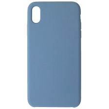Чехол накладка Silicon Case для APPLE iPhone XS MAX, силикон, бархат, цвет светло синий Чехол накладка Silicon Case для APPLE iPhone XS MAX, силикон, бархат, цвет светло синий