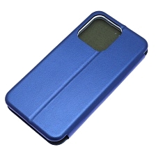 Чехол книжка STYLISH для Realme 15T, силикон, экокожа, визитница, цвет синий