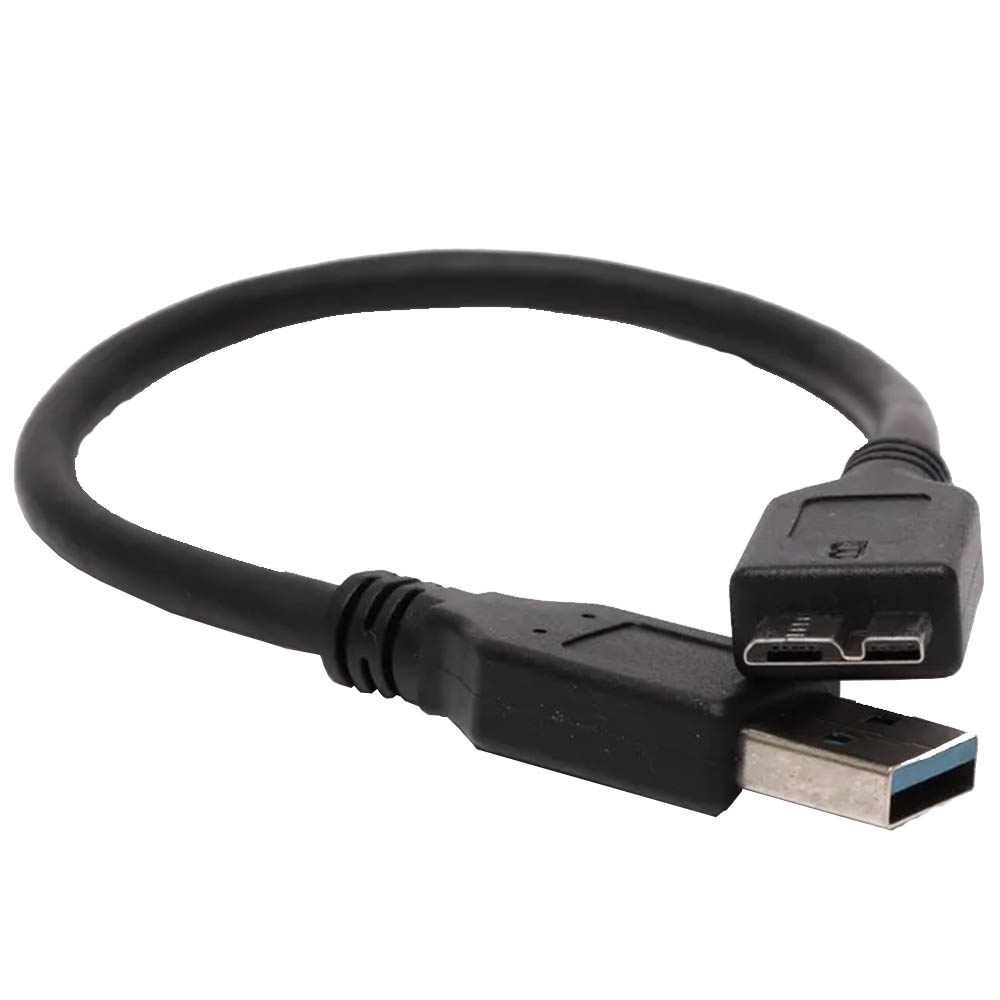 Кабель соединительный USB 3.0 A на microUSB B, длина 30 см, цвет черный Кабель соединительный USB 3.0 A на microUSB B, длина 30 см, цвет черный