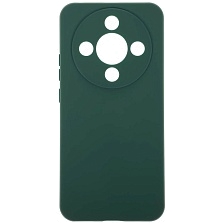 Чехол накладка NANO для Honor X9d, защита камеры, силикон, бархат, цвет темно зеленый