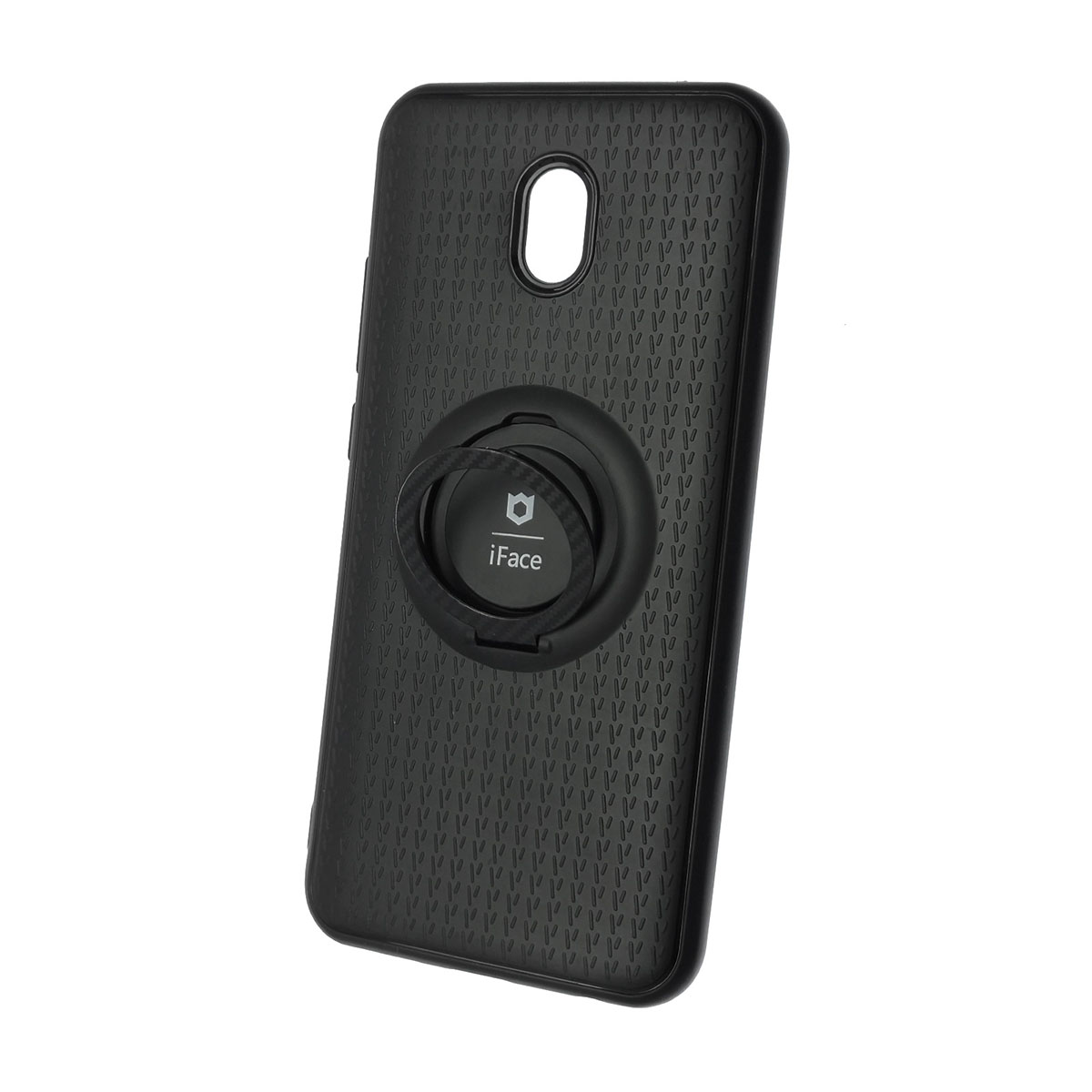 Чехол накладка iFace для XIAOMI Redmi 8A, силикон, кольцо держатель, цвет черный.