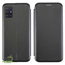 Чехол книжка для SAMSUNG Galaxy A51 (SM-A515), визитница, цвет черный. Чехол книжка для SAMSUNG Galaxy A51 (SM-A515), визитница, цвет черный.