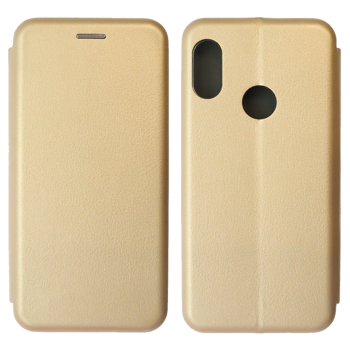 Чехол книжка для XIAOMI Redmi 6 PRO, Mi A2 Lite, экокожа, визитница, цвет золотистый Чехол книжка для XIAOMI Redmi 6 PRO, Mi A2 Lite, экокожа, визитница, цвет золотистый