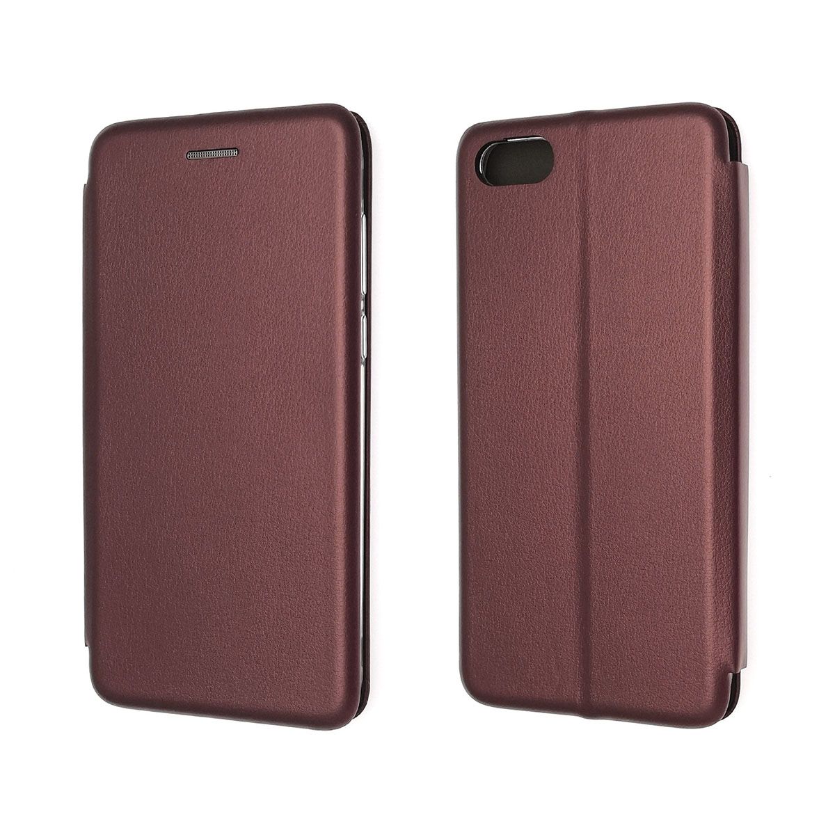 Чехол книжка STYLISH для HUAWEI Honor 7A, Y5 2018, Y5 Prime, Y5 Lite, экокожа, визитница, цвет бордовый