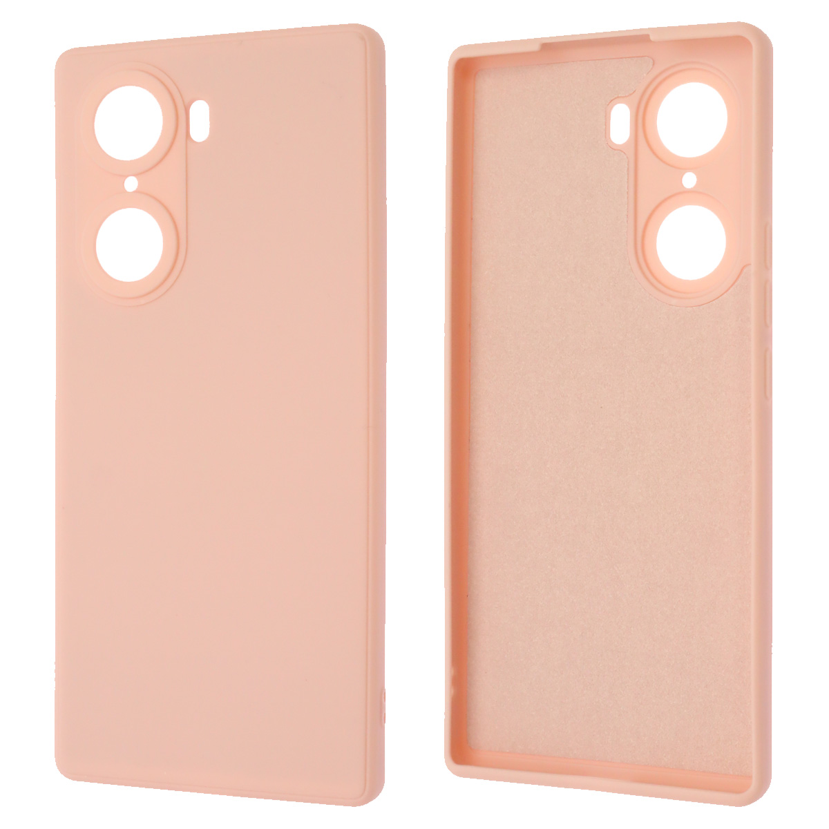 Чехол накладка для HUAWEI Honor 60, силикон, бархат, цвет розовый песок Чехол накладка для HUAWEI Honor 60, силикон, бархат, цвет розовый песок