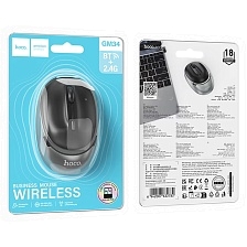 Мышь беспроводная HOCO GM34 Nuevo, оптическая, 1600 DPI, Bluetooth, USB A (2.4G), цвет черный
