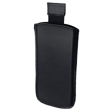 Чехол универсальный с ремешком размер 40x100x9 мм, цвет черный.