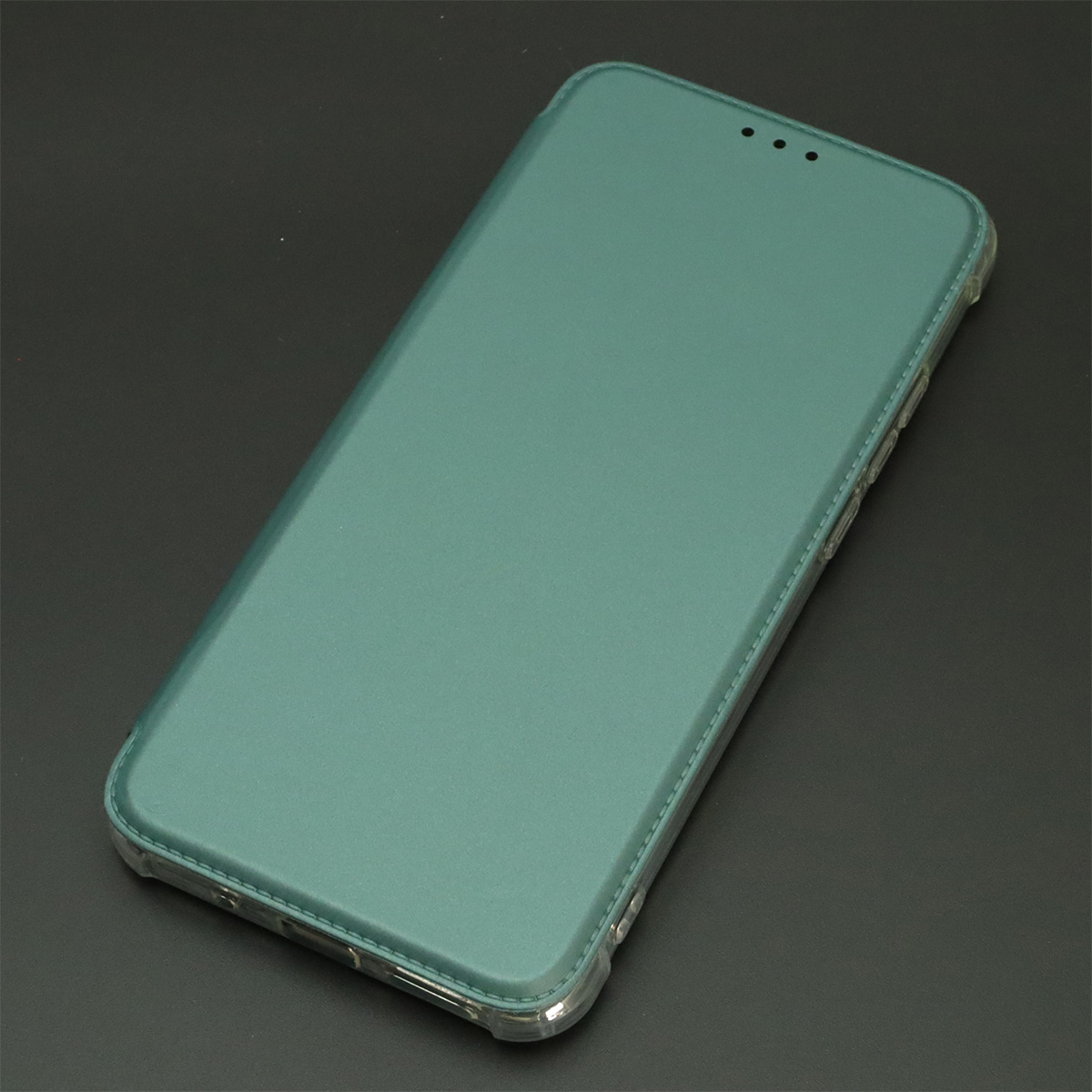 Чехол книжка для XIAOMI Redmi 10C, XIAOMI POCO C40, экокожа, визитница, цвет темно зеленый