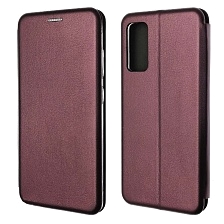 Чехол книжка STYLISH для SAMSUNG Galaxy S20FE (SM-G780), экокожа, визитница, цвет бордовый