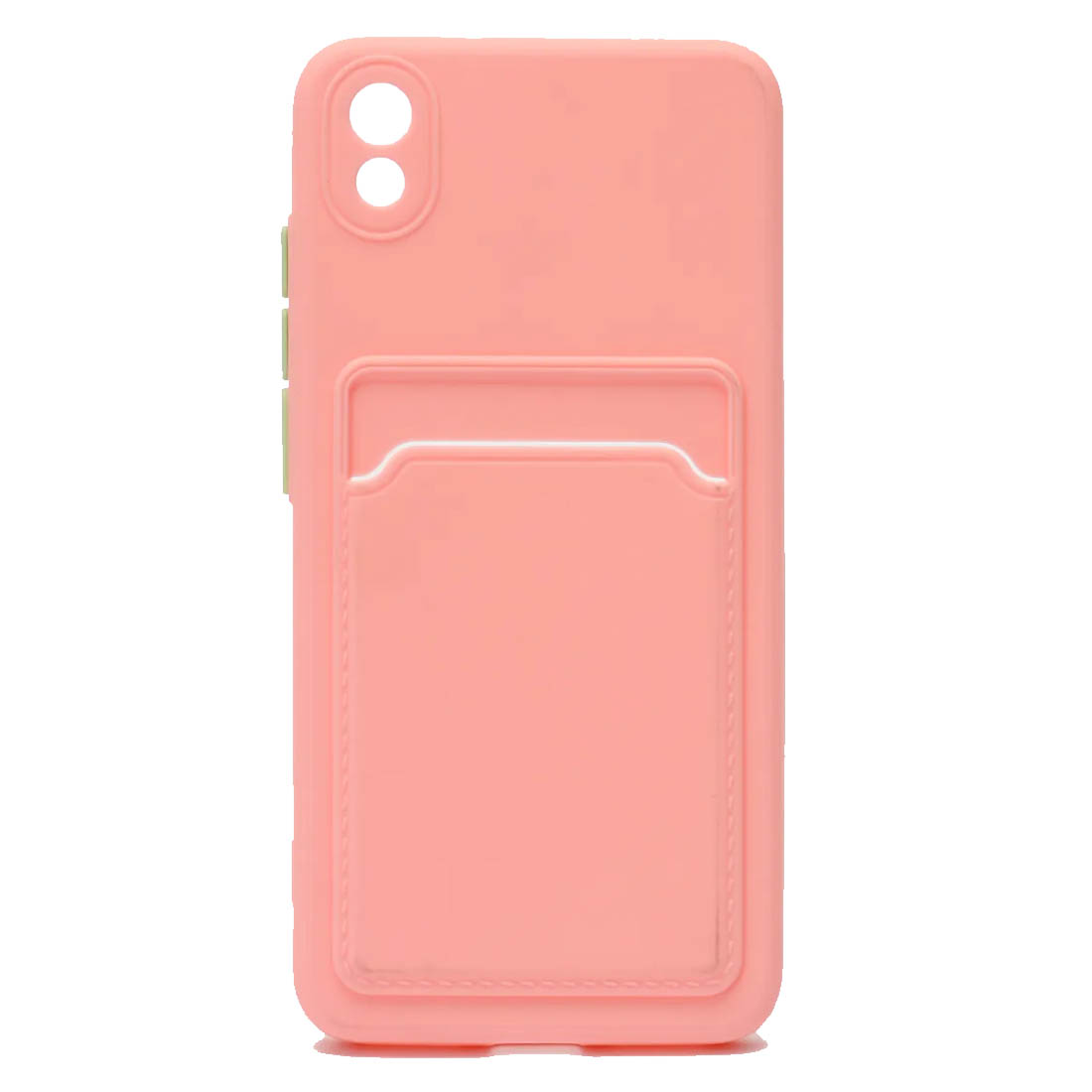 Чехол накладка BUTTON для XIAOMI Redmi 7A, защита камеры, силикон, отдел для карт, цвет розовый Чехол накладка BUTTON для XIAOMI Redmi 7A, защита камеры, силикон, отдел для карт, цвет розовый