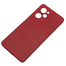 Чехол накладка NANO для XIAOMI POCO X5 Pro 5G, защита камеры, силикон, бархат, цвет бордовый Чехол накладка NANO для XIAOMI POCO X5 Pro 5G, защита камеры, силикон, бархат, цвет бордовый