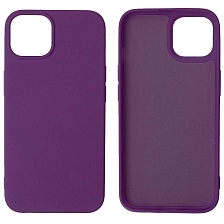 Чехол накладка NANO для APPLE iPhone 14, силикон, бархат, цвет фиолетовый