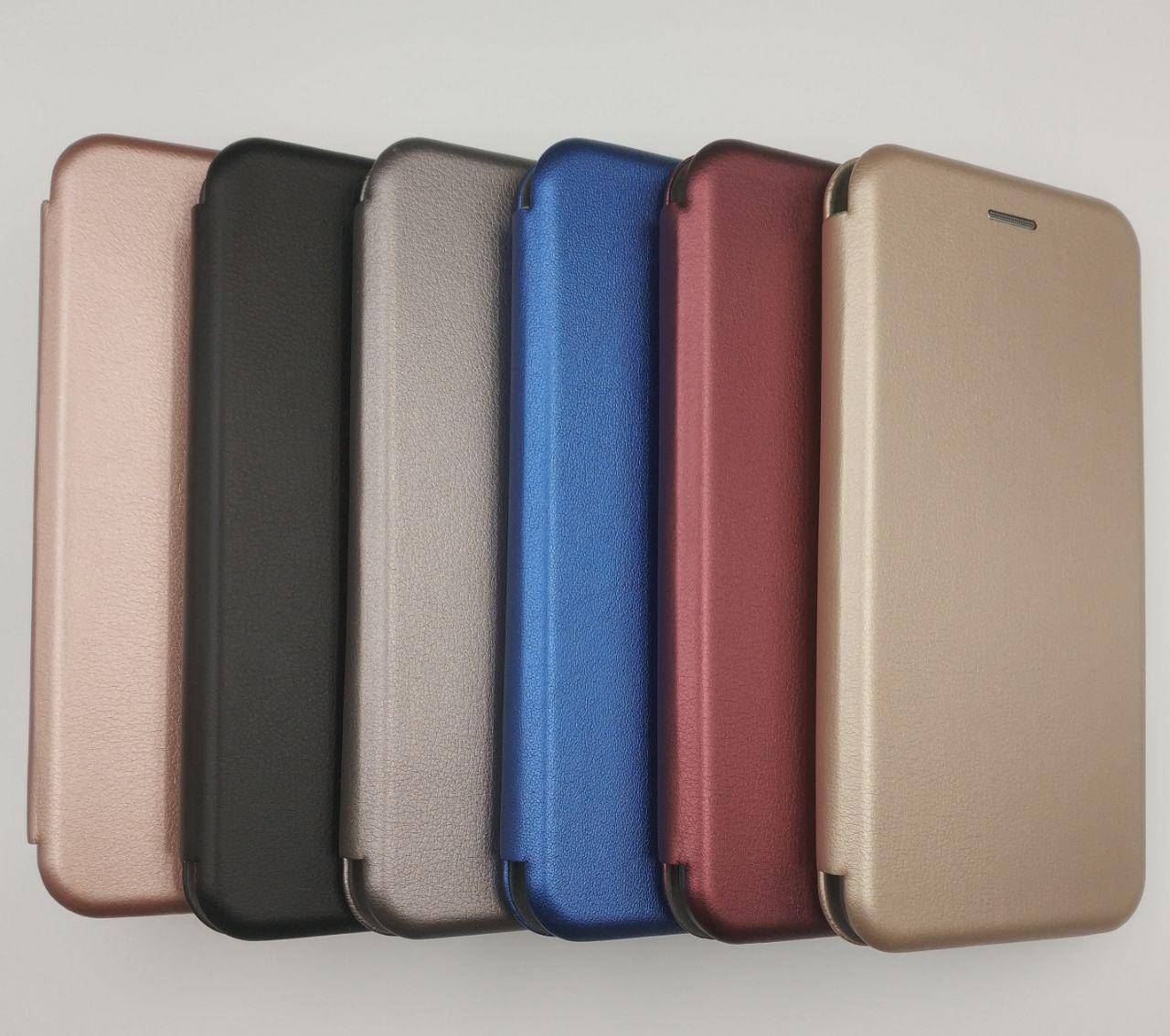 Чехол-книжка на силиконовой основе для HUAWEI HONOR 8C материал экокожа цвет черный.