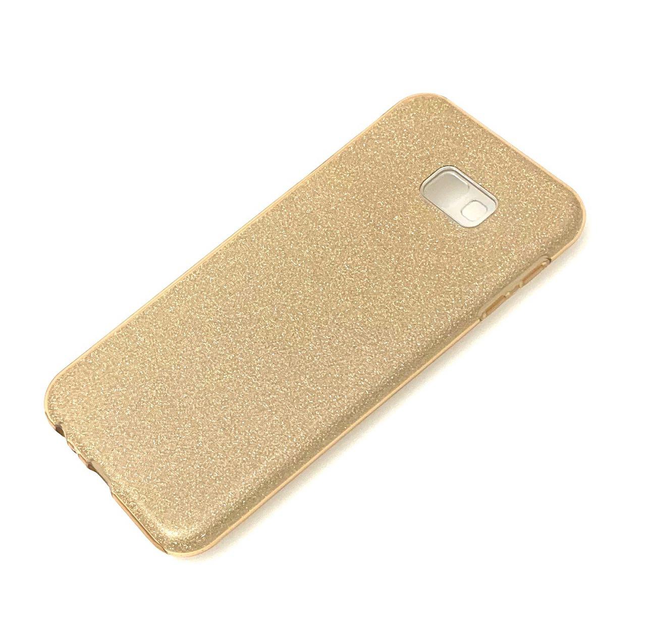Чехол накладка Shine для SAMSUNG Galaxy J4 Plus 2018 (SM-J415), силикон, блестки, цвет золотистый.