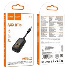 AUX Bluetooth ресивер HOCO E151, RX/TX, цвет черный