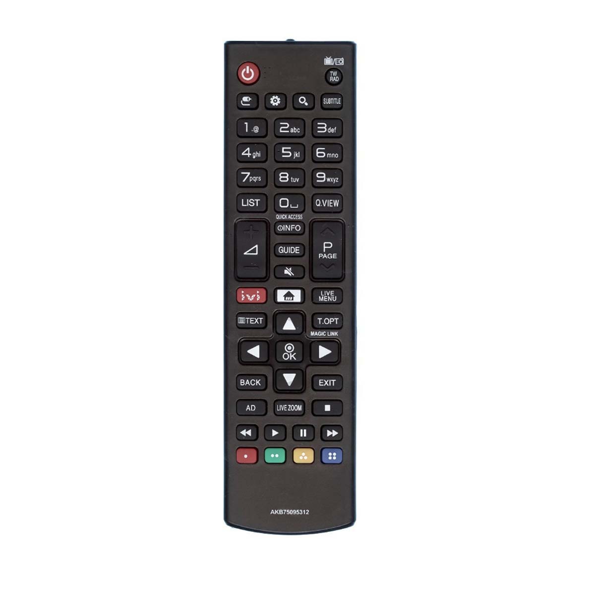 Пульт ДУ AKB75095312 (AKB75095303, AKB75375611) для телевизоров LG, цвет черный