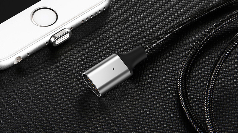 Кабель "Baseus" New insnap series магнитный кабель для Lightning 1.2M/2A цвет чёрный (-70%)