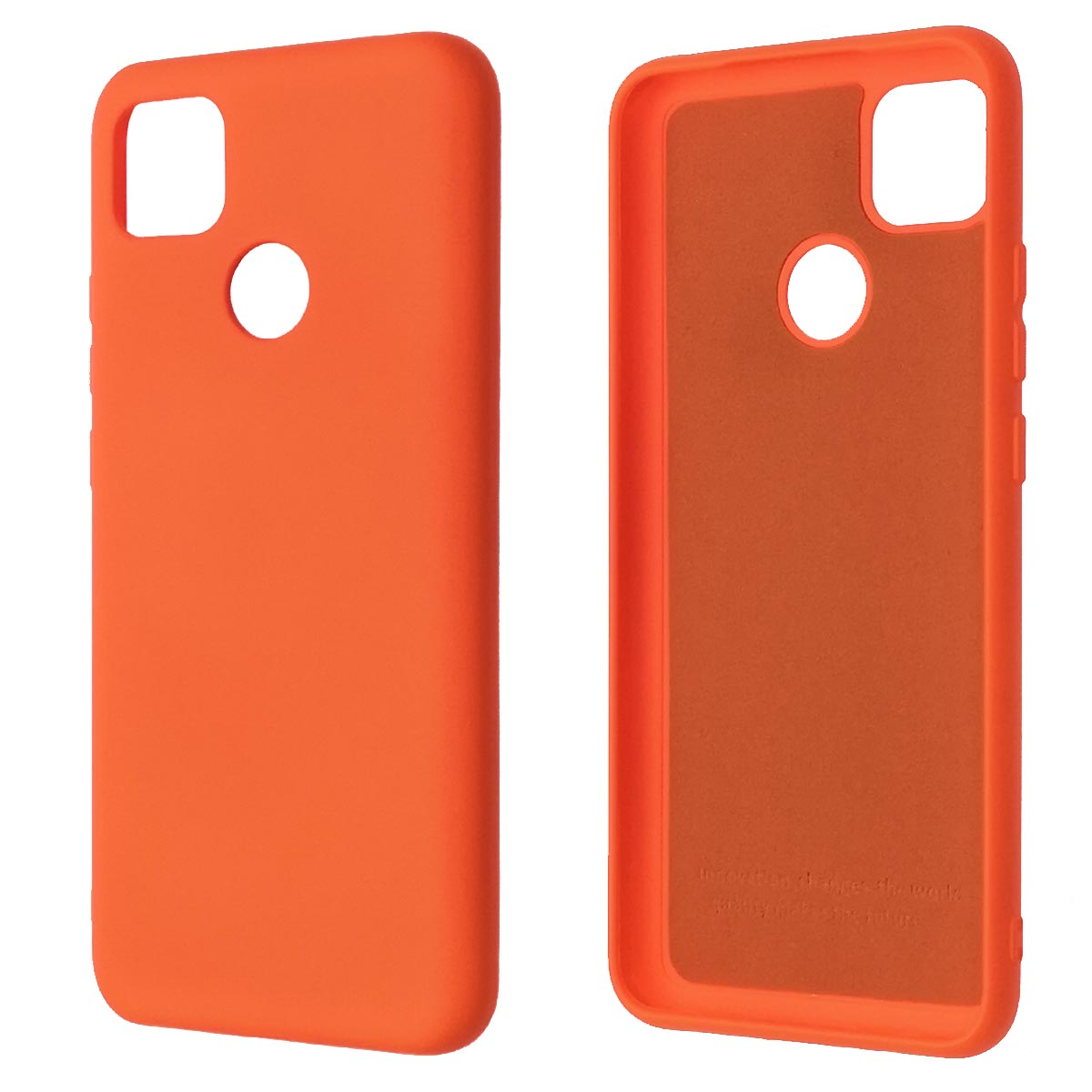 Чехол накладка Silicon Cover для XIAOMI Redmi 9C, Redmi 10A, силикон, бархат, цвет оранжевый