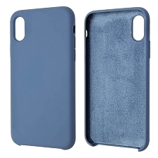 Чехол накладка Silicon Case для APPLE iPhone X, iPhone XS, силикон, цвет синий Чехол накладка Silicon Case для APPLE iPhone X, iPhone XS, силикон, цвет синий