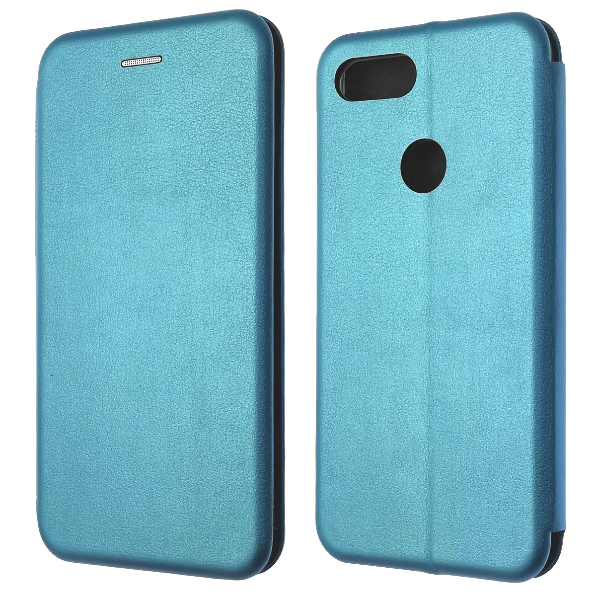 Чехол книжка STYLISH для XIAOMI Mi 8 Lite, экокожа, визитница, цвет голубой Чехол книжка STYLISH для XIAOMI Mi 8 Lite, экокожа, визитница, цвет голубой