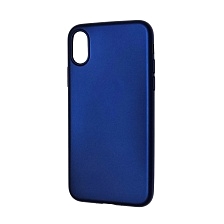 Чехол накладка Phantom для APPLE iPhone X, силикон, цвет синий.
