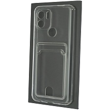 Чехол накладка CARD CASE для Redmi A1 Plus, Redmi A2 Plus, POCO C51, защита камеры, силикон, отдел для карт, цвет прозрачный Чехол накладка CARD CASE для Redmi A1 Plus, Redmi A2 Plus, POCO C51, защита камеры, силикон, отдел для карт, цвет прозрачный