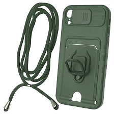 Чехол накладка MULTI FUNCTION 4 в 1 для APPLE iPhone XR (6.1), цвет зеленый Чехол накладка MULTI FUNCTION 4 в 1 для APPLE iPhone XR (6.1), цвет зеленый