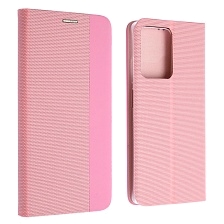 Чехол книжка MESH для XIAOMI POCO X5 Pro, текстиль, силикон, бархат, визитница, цвет розовый