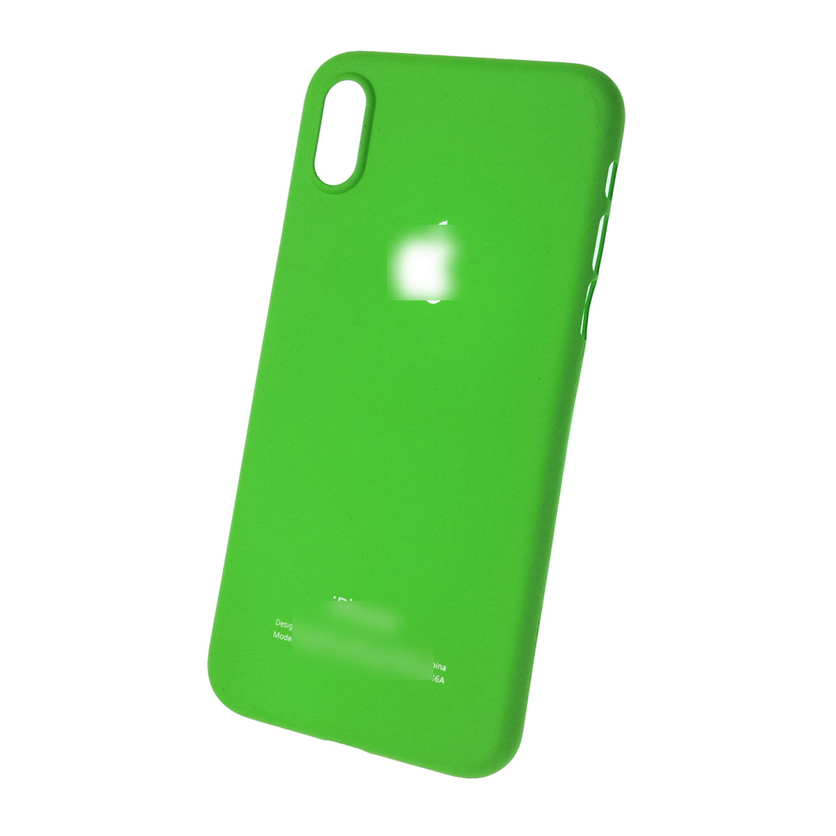 Чехол накладка Soft Touch для APPLE iPhone X, пластик, вырез под логотип, цвет зеленый.