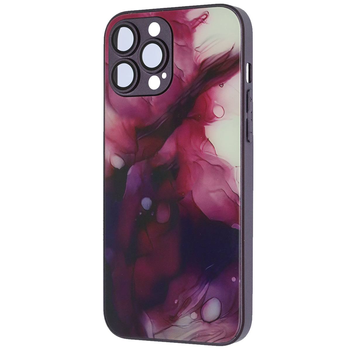 Чехол накладка AG Glass case для APPLE iPhone 13 Pro Max (6.7"), силикон, стекло, защита камеры, цвет фиолетовый Чехол накладка AG Glass case для APPLE iPhone 13 Pro Max (6.7"), силикон, стекло, защита камеры, цвет фиолетовый