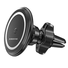 Автомобильный магнитный держатель BOROFONE BH45 Mobile, 15W, беспроводная зарядка, цвет черный Автомобильный магнитный держатель BOROFONE BH45 Mobile, 15W, беспроводная зарядка, цвет черный