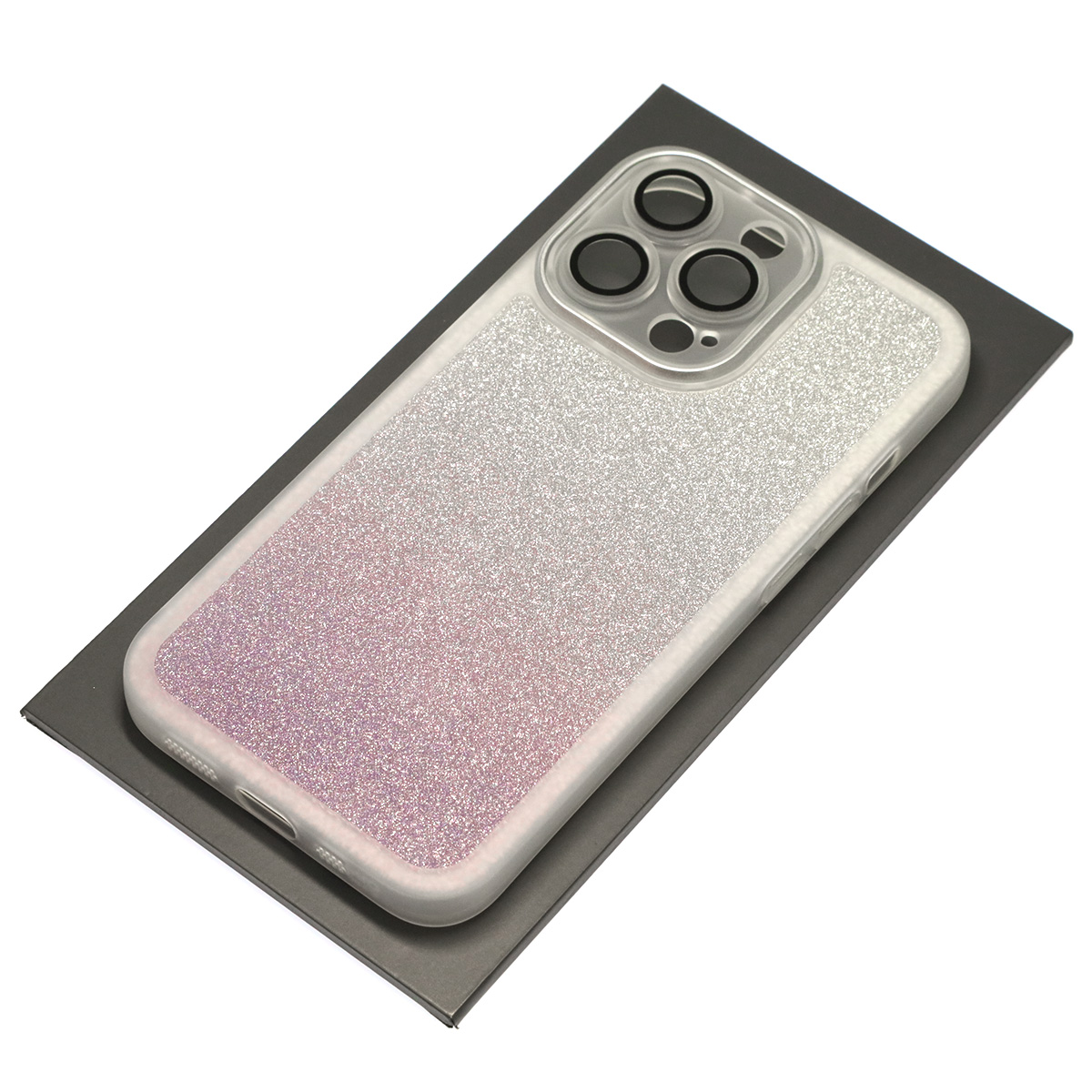 Чехол накладка Shine для APPLE iPhone 13 Pro, силикон, блестки, защита камеры, цвет серебристо сиреневый Чехол накладка Shine для APPLE iPhone 13 Pro, силикон, блестки, защита камеры, цвет серебристо сиреневый
