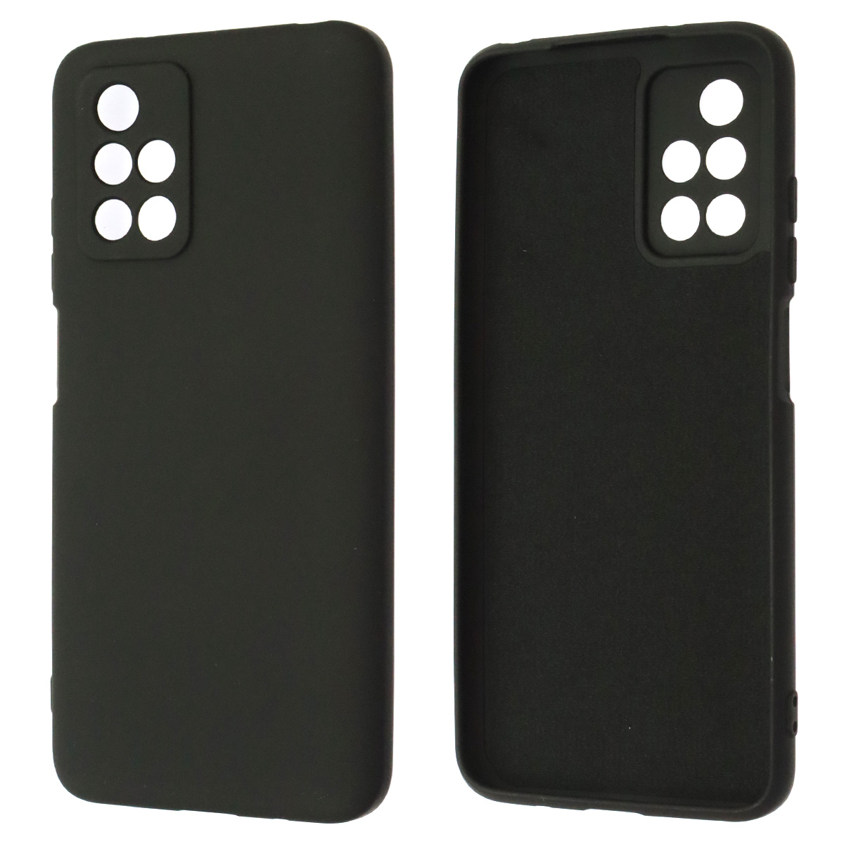 Чехол накладка NANO для XIAOMI Redmi 10 (2021), Redmi 10 (2022), силикон, бархат, цвет черный