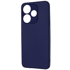 Чехол накладка для XIAOMI Redmi 13, POCO M6 4G, защита камеры, силикон, карбон, цвет темно синий Чехол накладка для XIAOMI Redmi 13, POCO M6 4G, защита камеры, силикон, карбон, цвет темно синий