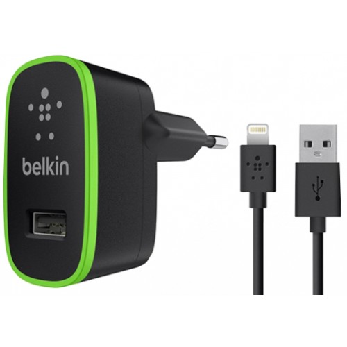 Комплект зарядных устройств 3 в 1 Belkin СЗУ+АЗУ 2.1A, с кабелем Lightning 8-pin, цвет черный