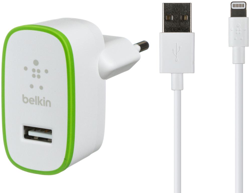 Комплект зарядных устройств "Belkin" 2,1A для Apple 8 pin сеть/авто/кабель (коробка/белый). Комплект зарядных устройств "Belkin" 2,1A для Apple 8 pin сеть/авто/кабель (коробка/белый).