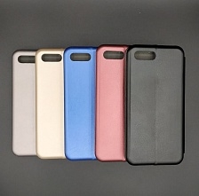 Чехол книжка для HUAWEI HONOR 10 COL-AL10, COL-L29, экокожа, визинтица, цвет серебристый.
