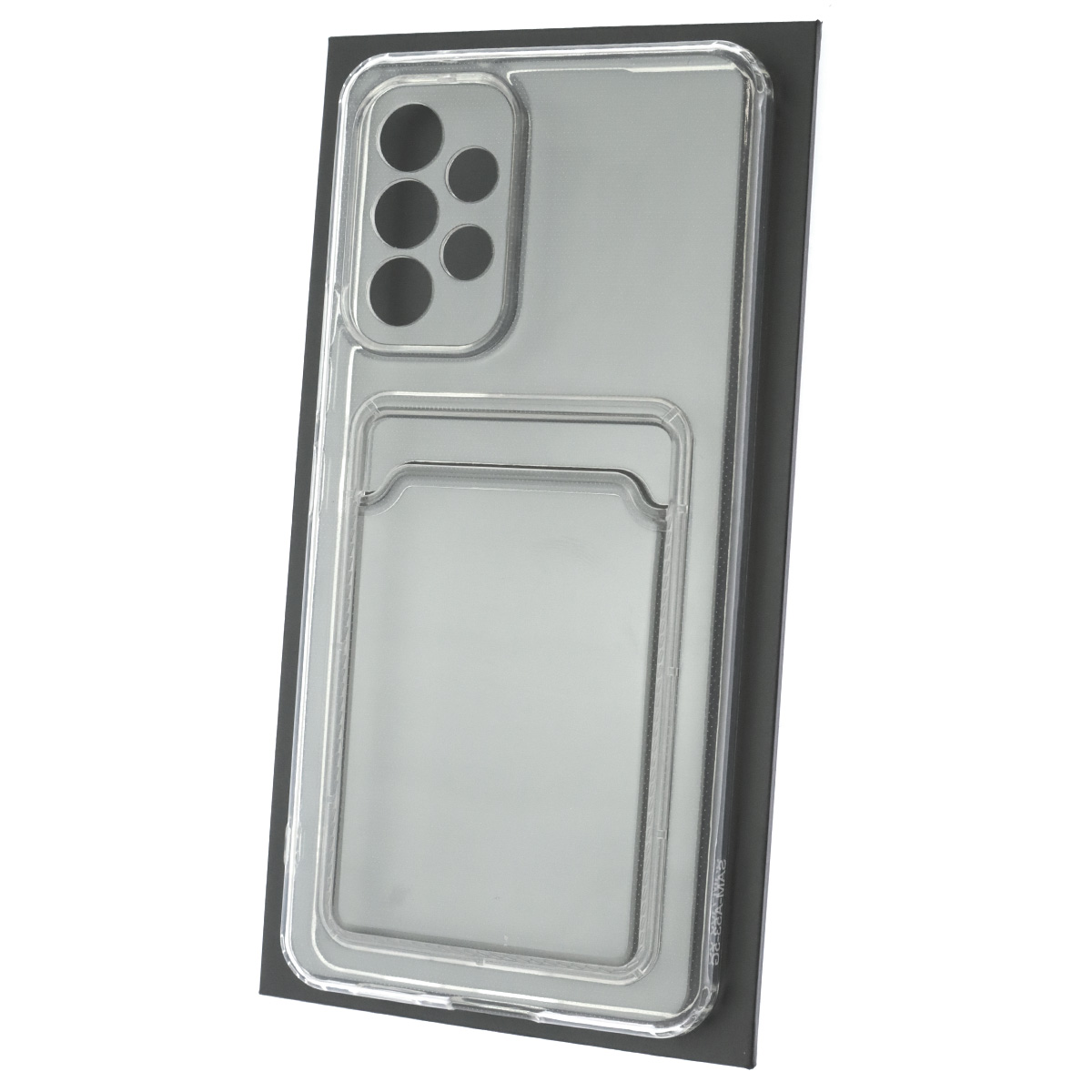 Чехол накладка CARD CASE для SAMSUNG Galaxy A53 5G (SM-A536E), силикон, отдел для карт, цвет прозрачный Чехол накладка CARD CASE для SAMSUNG Galaxy A53 5G (SM-A536E), силикон, отдел для карт, цвет прозрачный