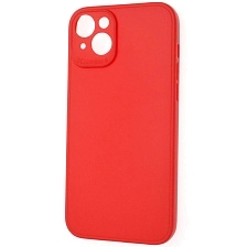 Чехол накладка для APPLE iPhone 15 Plus (6.7"), защита камеры, силикон, цвет красный Чехол накладка для APPLE iPhone 15 Plus (6.7"), защита камеры, силикон, цвет красный