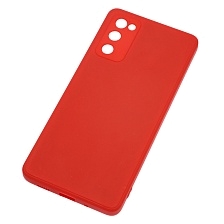 Чехол накладка для SAMSUNG Galaxy S20 FE, силикон, бархат, цвет красный Чехол накладка для SAMSUNG Galaxy S20 FE, силикон, бархат, цвет красный