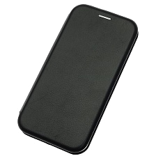 Чехол книжка для XIAOMI Mi 5C, экокожа, визитница, цвет черный.