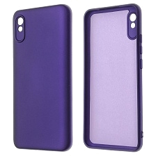 Чехол накладка NANO для XIAOMI Redmi 9A, силикон, бархат, цвет индиго Чехол накладка NANO для XIAOMI Redmi 9A, силикон, бархат, цвет индиго