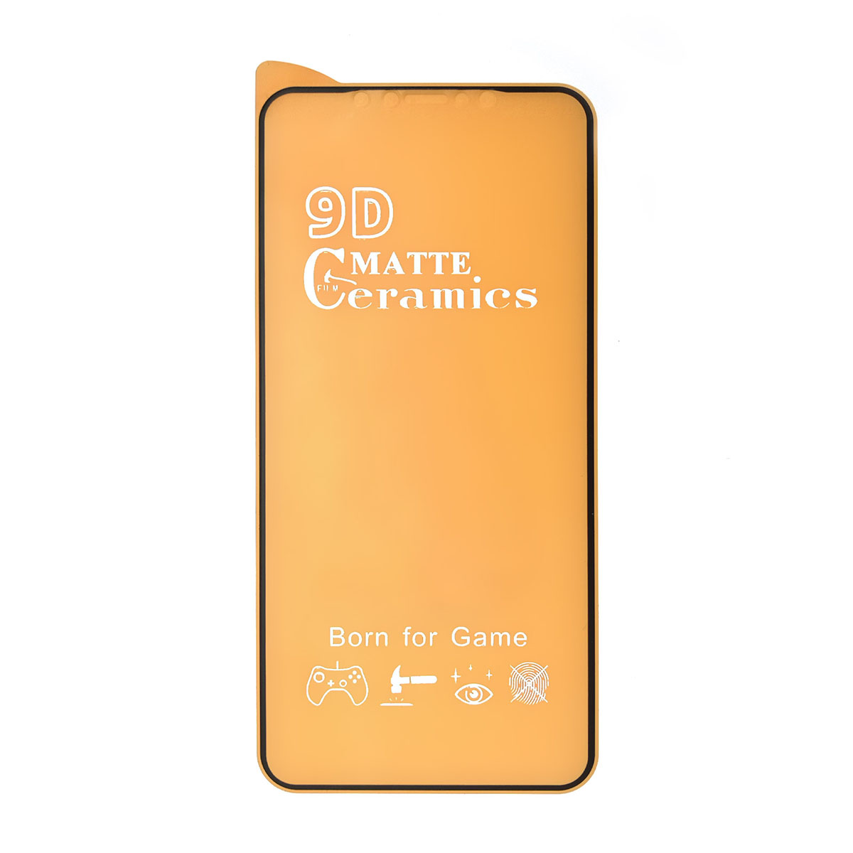 Защитное стекло 9D Ceramics для APPLE iPhone XS MAX, iPhone 11 Pro MAX, матовое, цвет черный.