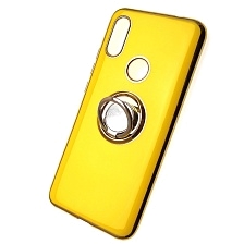 Чехол накладка для XIAOMI Redmi 7, силикон, кольцо держатель, цвет желтый. Чехол накладка для XIAOMI Redmi 7, силикон, кольцо держатель, цвет желтый.