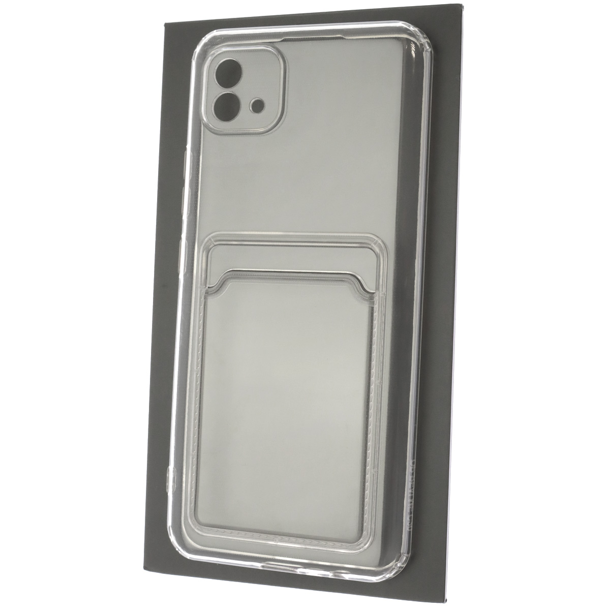 Чехол накладка CARD CASE для Realme C20, C11 2021, силикон, отдел для карт, цвет прозрачный Чехол накладка CARD CASE для Realme C20, C11 2021, силикон, отдел для карт, цвет прозрачный