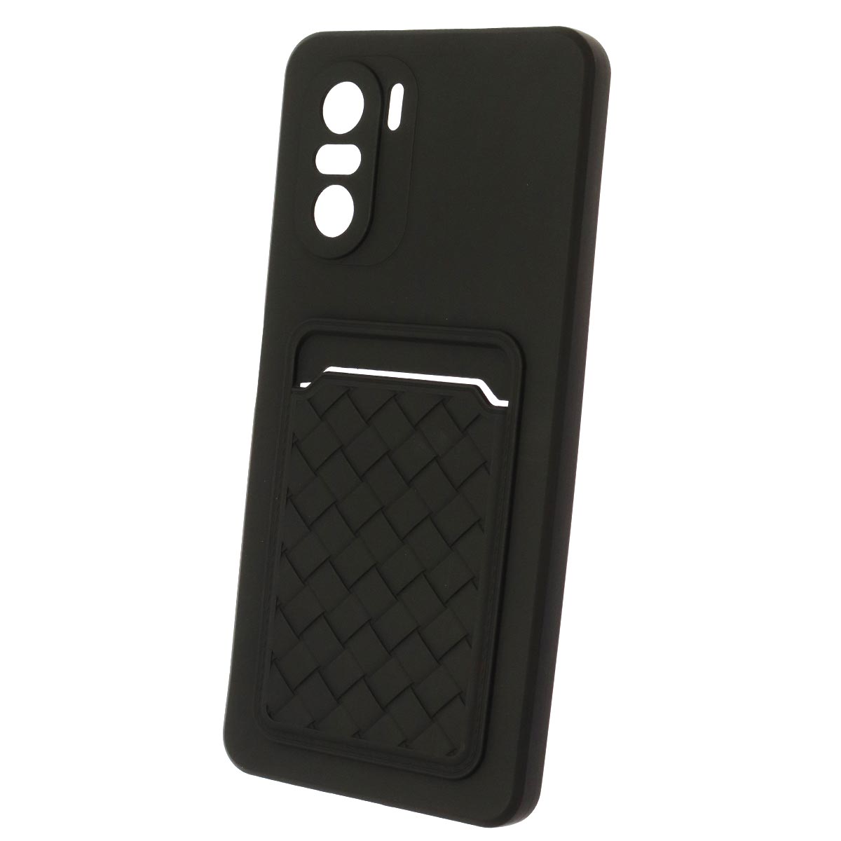 Чехол накладка CARD CASE для XIAOMI POCO F3, Redmi K40, K40 Pro, силикон, отдел для карт, цвет черный Чехол накладка CARD CASE для XIAOMI POCO F3, Redmi K40, K40 Pro, силикон, отдел для карт, цвет черный