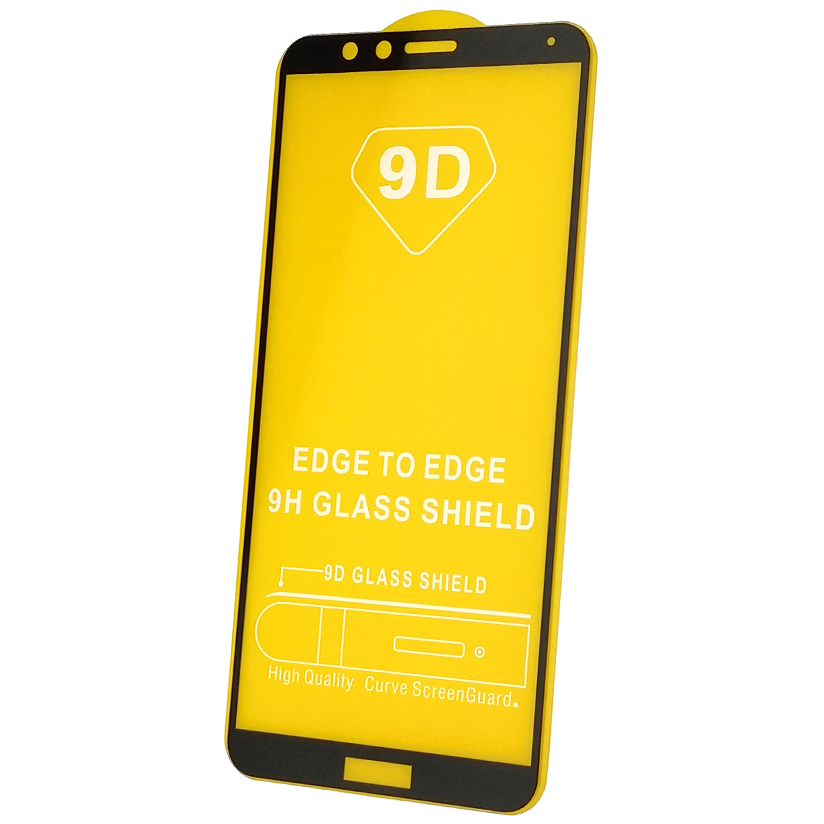 Защитное стекло 9D для HUAWEI Honor 7X (BND-L21), цвет окантовки черный