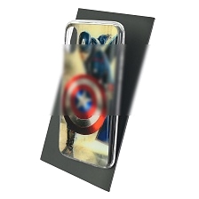 Чехол накладка для APPLE iPhone X, iPhone XS, силикон, глянцевый, рисунок Капитан Америка Чехол накладка для APPLE iPhone X, iPhone XS, силикон, глянцевый, рисунок Капитан Америка