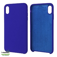 Чехол накладка Silicon Case для APPLE iPhone XS MAX, силикон, бархат, цвет синее море Чехол накладка Silicon Case для APPLE iPhone XS MAX, силикон, бархат, цвет синее море