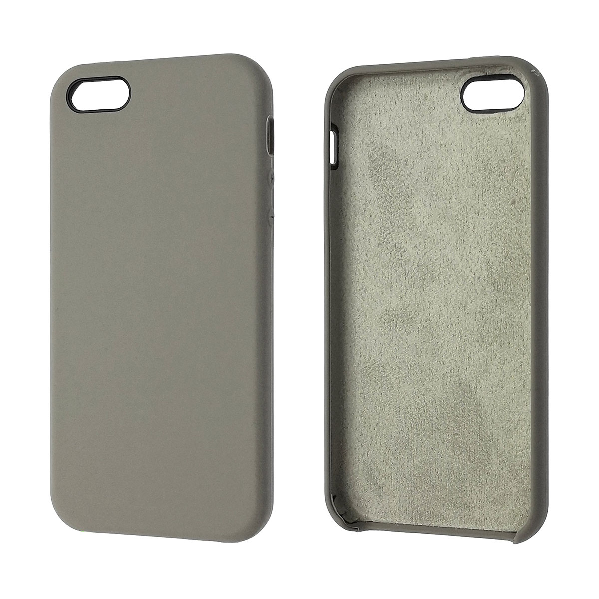 Чехол накладка Silicon Case для APPLE iPhone 5, iPhone 5S, iPhone SE, силикон, бархат, цвет серый Чехол накладка Silicon Case для APPLE iPhone 5, iPhone 5S, iPhone SE, силикон, бархат, цвет серый